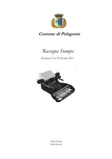 Rassegna Stampa - Comune di Palagonia