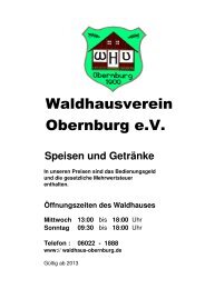 Unsere Speisekarte finden Sie hier als PDF - Waldhaus Obernburg
