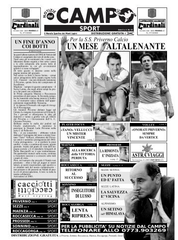 NdC dicembre 2002 - Notizie dal Campo