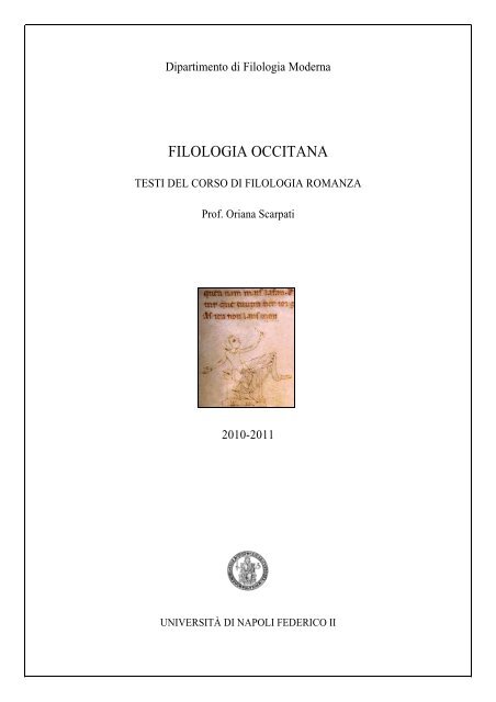 FILOLOGIA OCCITANA - Dipartimento di Filologia Moderna