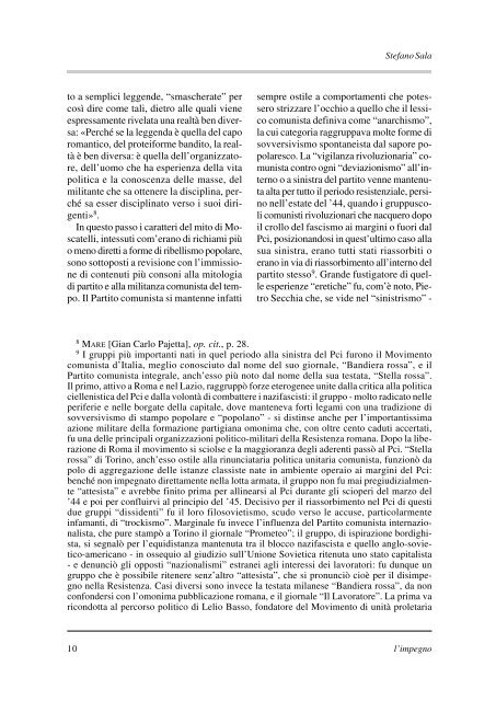 "l'impegno" in formato pdf - Istituto per la storia della Resistenza e ...