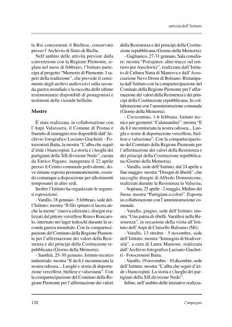 "l'impegno" in formato pdf - Istituto per la storia della Resistenza e ...