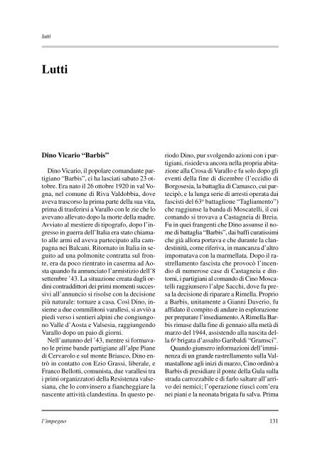 "l'impegno" in formato pdf - Istituto per la storia della Resistenza e ...