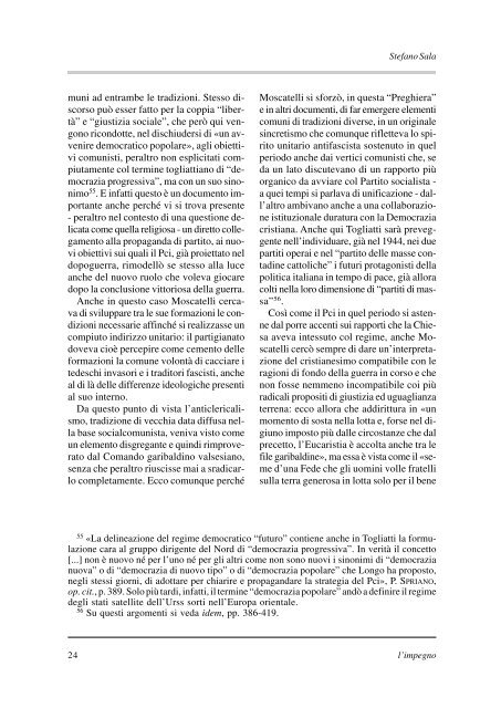 "l'impegno" in formato pdf - Istituto per la storia della Resistenza e ...