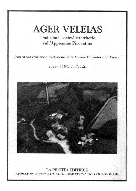 Tradizione, società e territorio sull'Appennino Piacentino, 1a Parte ...