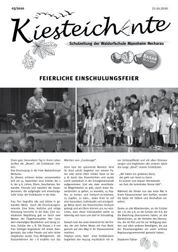 Kiesteichente Oktober 2010 - Freie Waldorfschule Mannheim