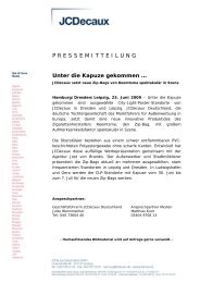 Unter die Kapuze gekommen - JCDecaux Deutschland GmbH