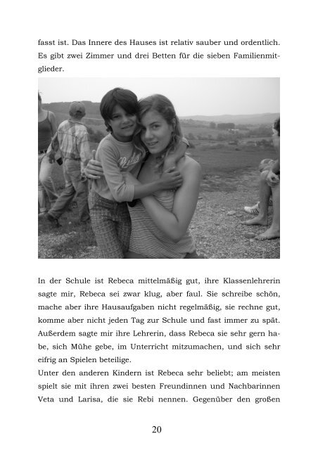 Patenkindberichte 2008 von Romakindern aus Roşia/Rumänien