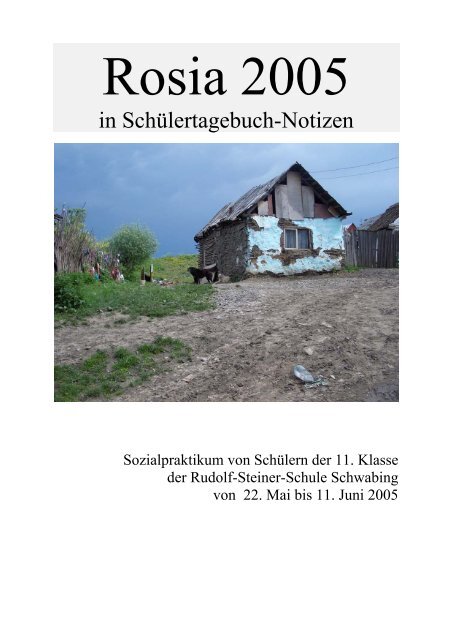 in Schülertagebuch-Notizen - Rudolf-Steiner-Schule Schwabing