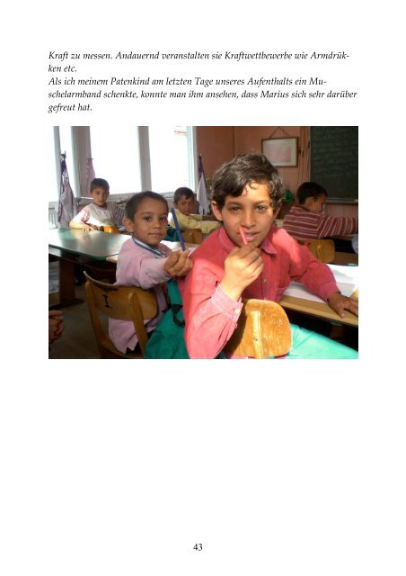 Patenschaftsberichte 2007 von Romakindern aus Roşia/Rumänien