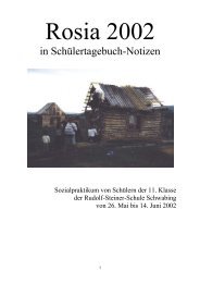 in Schülertagebuch-Notizen - Rudolf-Steiner-Schule Schwabing