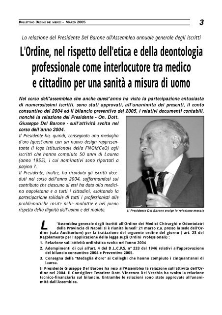 Bollettino Marzo 2005 - Ordine dei Medici Chirurghi e degli ...