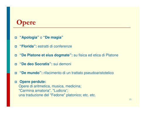 “L'asino d'oro” o “Libro delle metamorfosi”, Maria Grazia ... - Utem.it