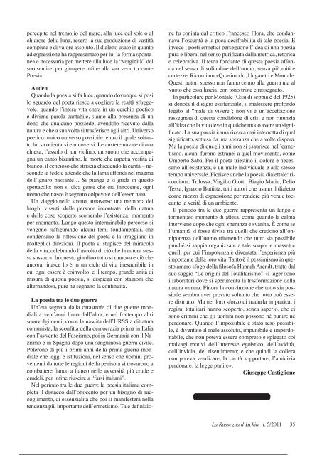 Numero 5 Agosto / Settembre 2011 - La Rassegna d'Ischia