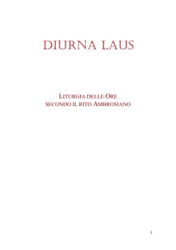 diurna laus - liturgia delle ore in rito ambrosiano - Undicesima Ora