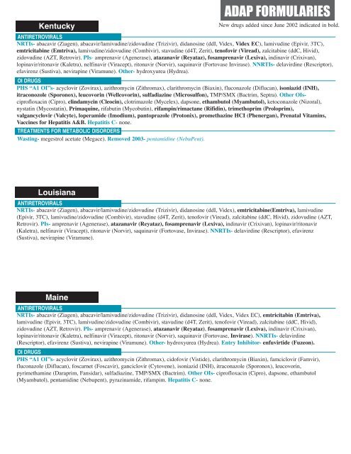 04 Formulary in pdf format - HIV/AIDS Information provided by ...