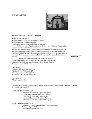 RANDAZZO - Frati Cappuccini Messina
