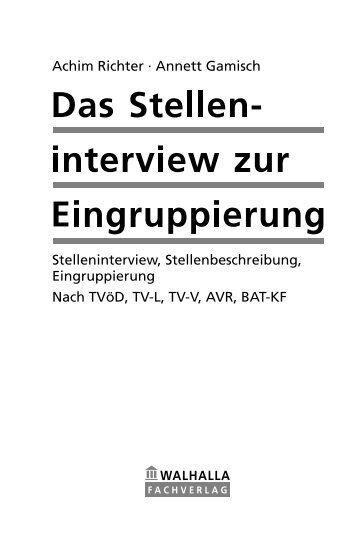 Das Stelleninterview zur Eingruppierung