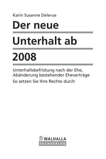 Der neue Unterhalt ab 2008, Karin Susanne Delerue