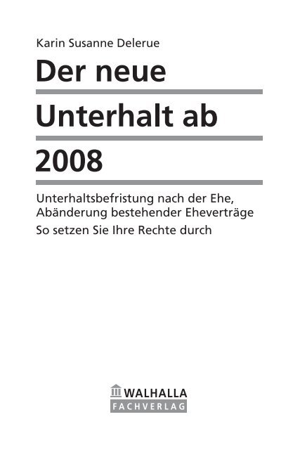 Der neue Unterhalt ab 2008, Karin Susanne Delerue