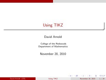 Using TIKZ - College of the Redwoods