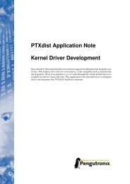 Kernel Driver Development PTXdist Application Note - Pengutronix