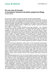 Da una casa di Cresedo, si ricompone l'itinerario ... - Voce di Blenio