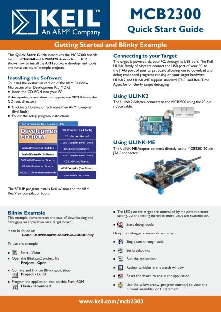 Quick Start Guide for MCB2300 - Keil