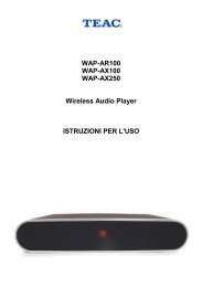 wap-ar100/-ax100/-ax250 istruzioni per l'uso - TEAC Europe GmbH