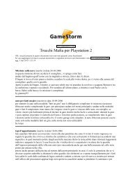 Trucchi Mafia per Playstation 2 - Gamestorm