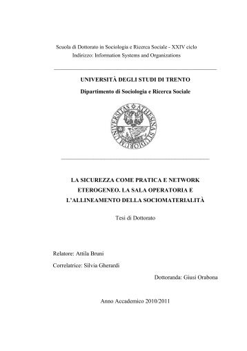 PDF (Ph.D. Thesis) - Unitn-eprints.PhD