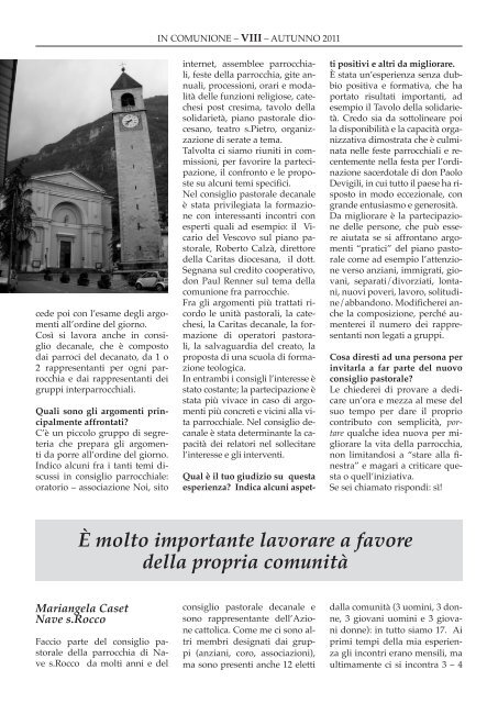 numero 3, autunno bis - Parrocchia di mezzolombardo