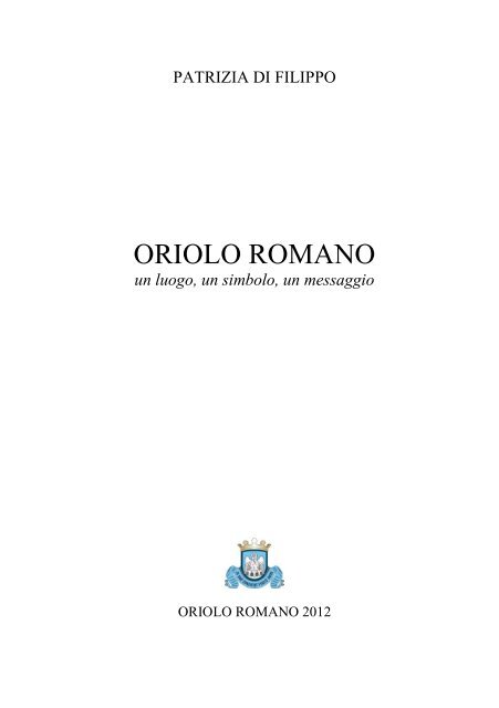 leggi il libro - Comune di Oriolo Romano