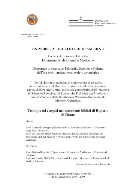 tesi G. Fernicola.pdf - EleA@UniSA - Università degli Studi di Salerno