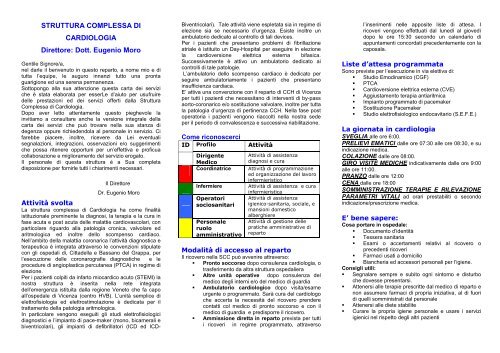 Carta dei Servizi Cardiologia di Arzignano - ULSS5