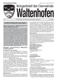 Bürgerbrief der Gemeinde - Waltenhofen