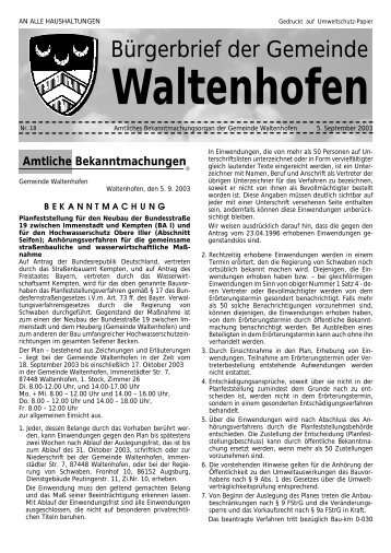 Bürgerbrief 2003/18 (514 KB) (0 bytes) - Waltenhofen