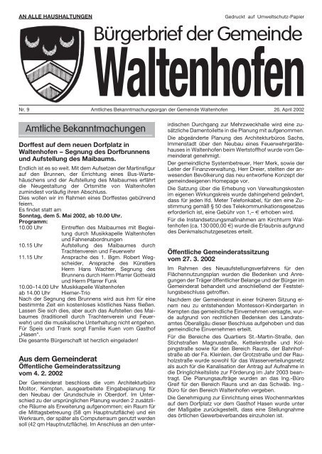 Bürgerbrief 2002/09 (0 bytes) - Waltenhofen