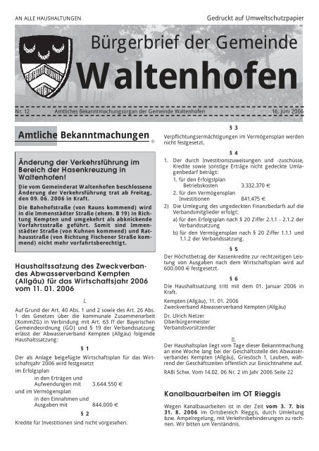 Bürgerbrief 2006/12 (624 Kb) (0 bytes) - Waltenhofen