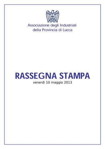 Rassegna Stampa 10 maggio 2013.pdf - Associazione degli ...