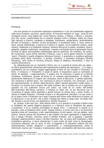 Giovanni Boccaccio - Didattica & Organizzazione della scuola ...