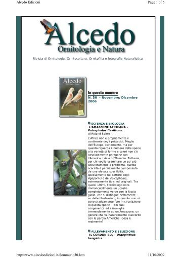 Page 1 of 6 Alcedo Edizioni 11/10/2009 http://www.alcedoedizioni.it ...