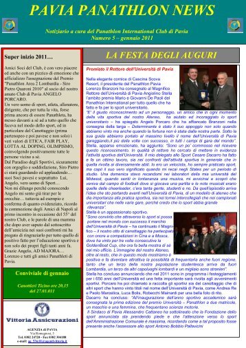 2011-01 Pavia Panathlon News di Gennario - FisioSport