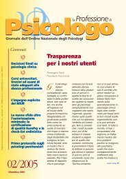 La Professione di Psicologo n. 2/2005 - Ordine nazionale Psicologi