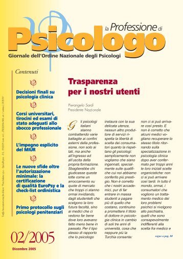 La Professione di Psicologo n. 2/2005 - Ordine nazionale Psicologi