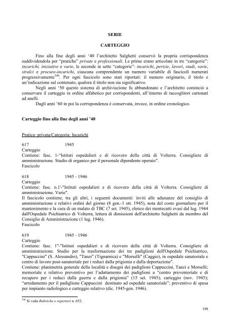 inventario dell'archivio salghetti-drioli - Direzione generale per gli ...