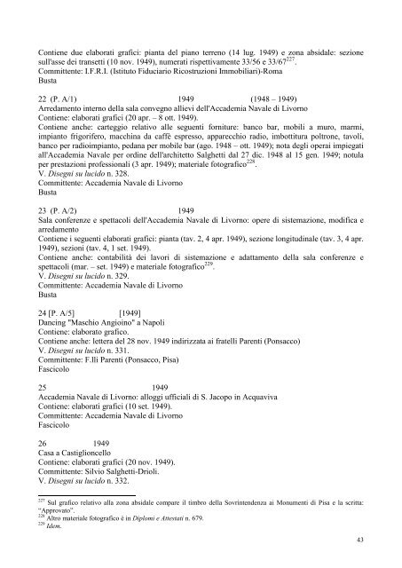 inventario dell'archivio salghetti-drioli - Direzione generale per gli ...