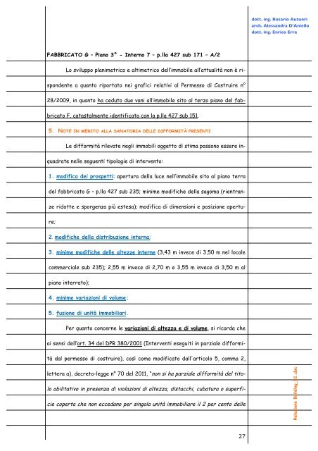 Relazione - Aste Giudiziarie Salerno