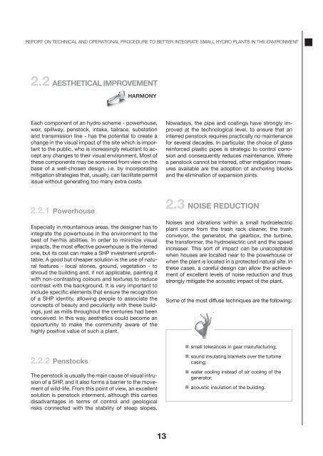 HYDROPOWER AND ENVIRONMENT - ESHA