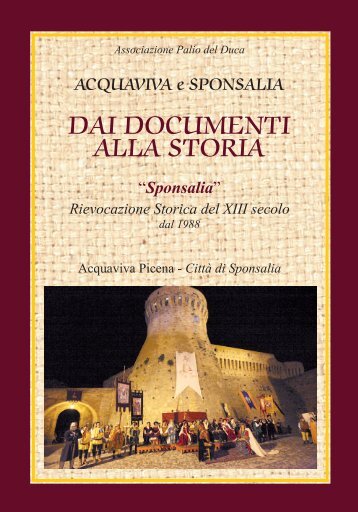 DAI DOCUMENTI ALLA STORIA - Palio del Duca